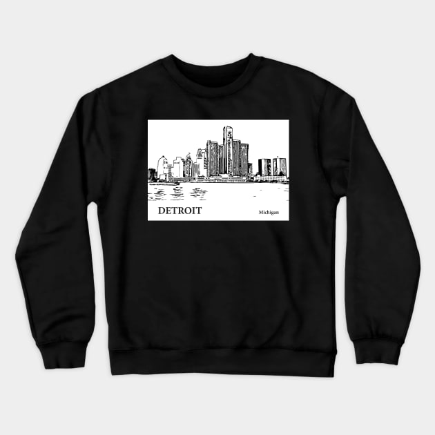 Detroit - Michigan Crewneck Sweatshirt by Lakeric